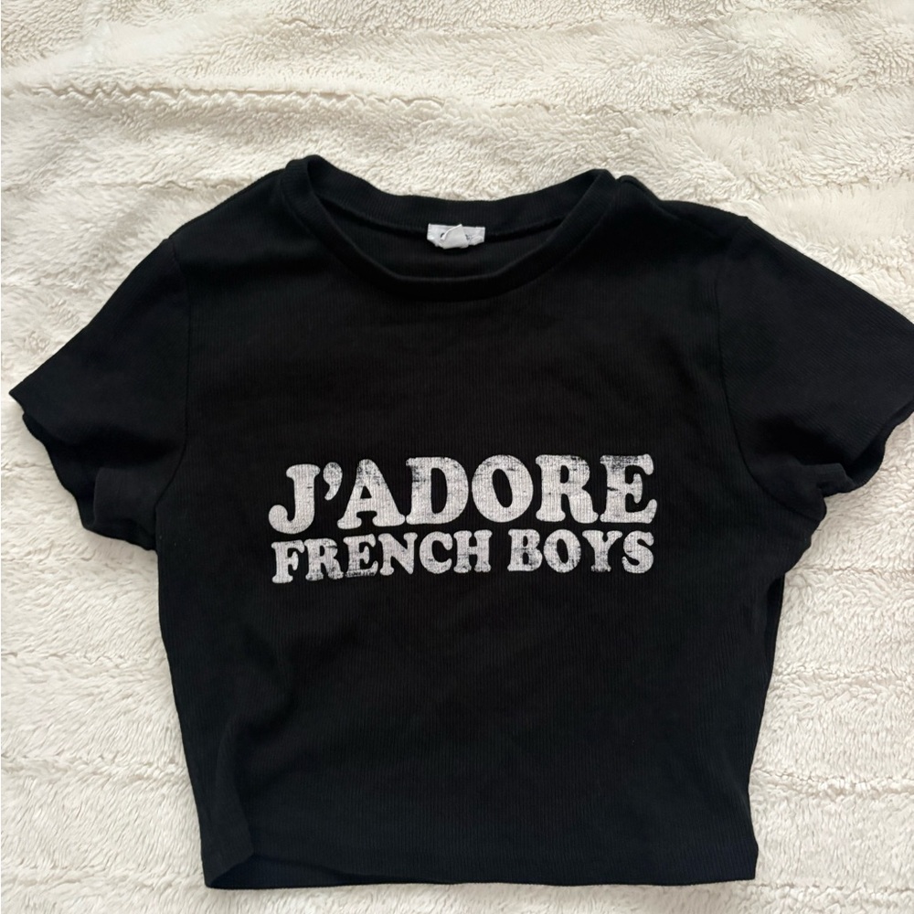 Garage Black Crop Top